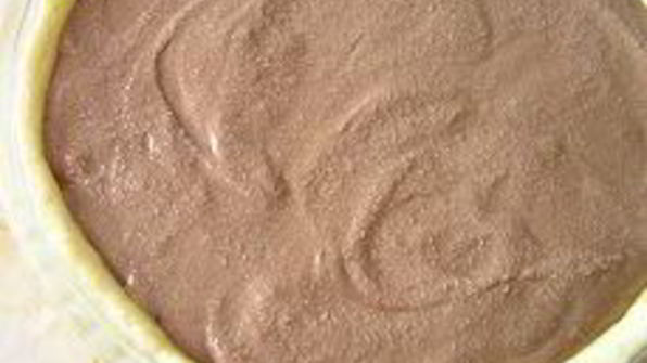 творожно-шоколадный тарт с дыней