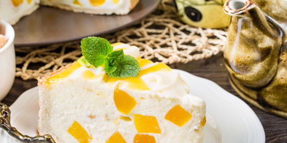 Рецепт творожный тарт с персиками