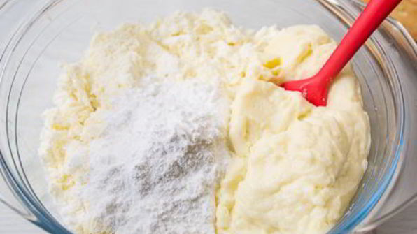 творожный тарт с персиками