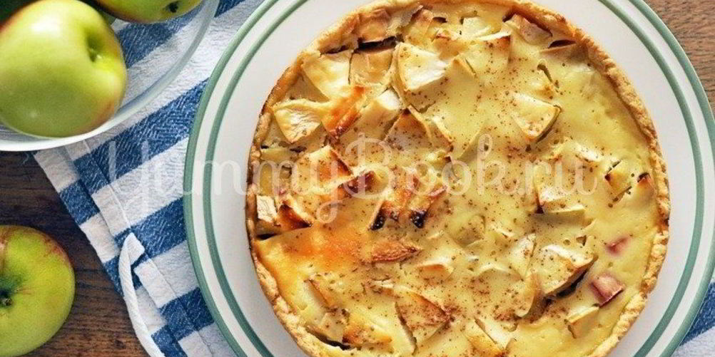 Рецепт яблочный тарт с ревенем