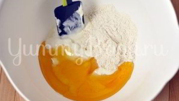 яблочный тарт с ревенем