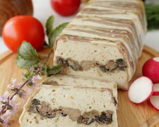 Террин куриный с печенью и грибами