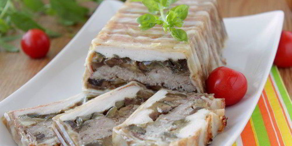 Рецепт террин с баклажанами и шампиньонами