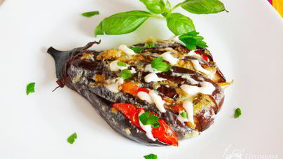 Веер из баклажанов