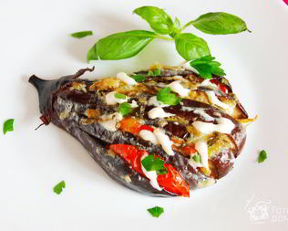 Веер из баклажанов