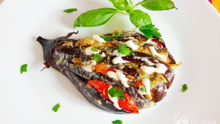 Веер из баклажанов