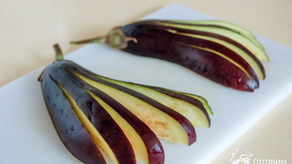 веер из баклажанов