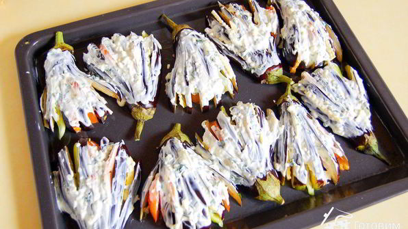 веер из баклажанов