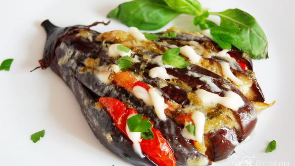 веер из баклажанов