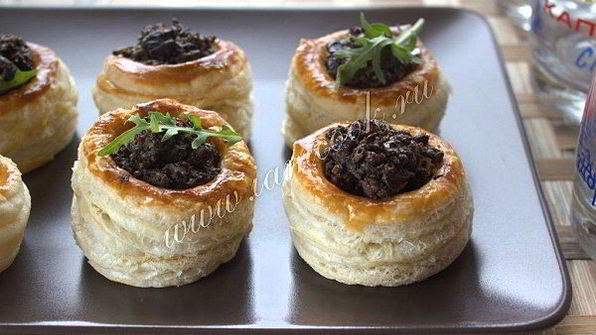 волованы с грибами