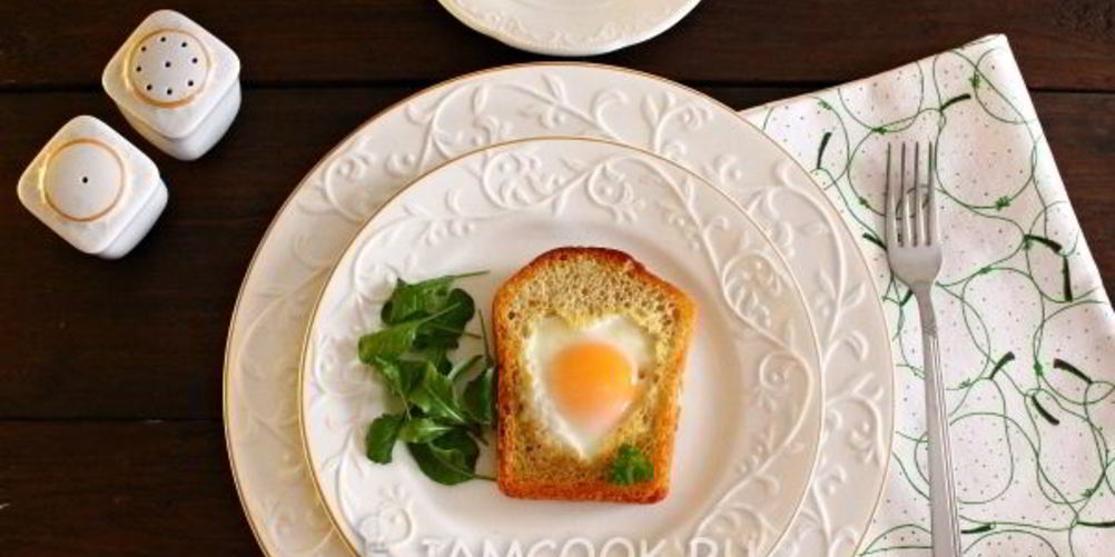 Рецепт яичница в хлебе
