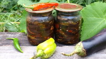 Закуска из баклажанов на зиму Огонек