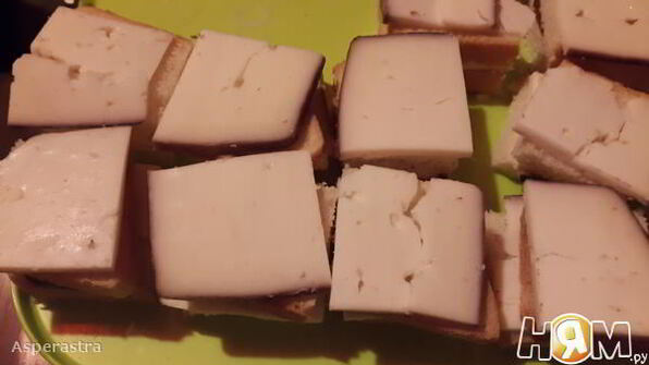 закуска из козьего сыра и икры