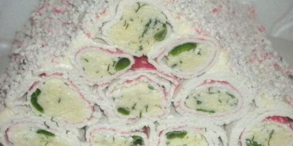 Рецепт закуска из крабовых палочек, фаршированных сыром