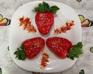 Закуска из зеленого горошка и сельди