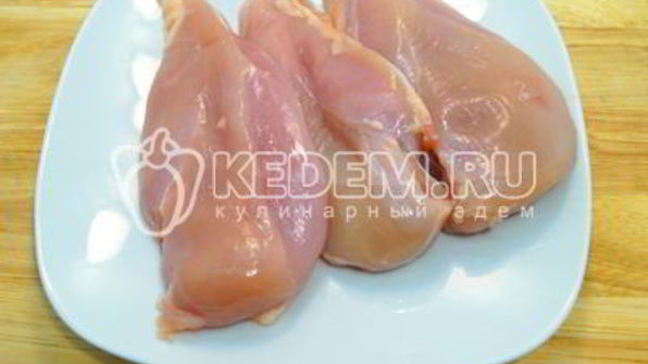 закуска острые куриные ломтики