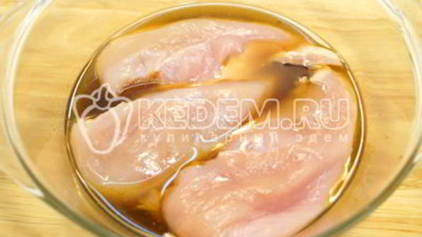 закуска острые куриные ломтики