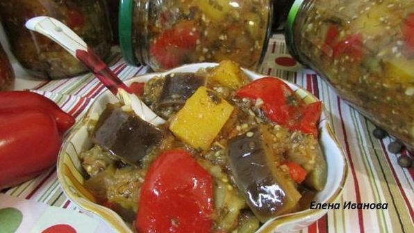 закуска с баклажанами и тыквой