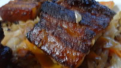 Запеченные маринованные свиные ребра