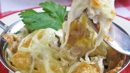 Жульен с курицей и грибами