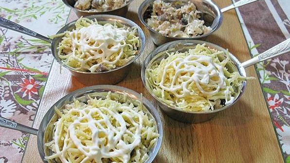 жульен с курицей и грибами